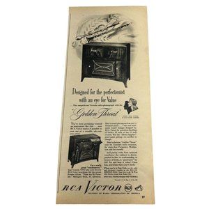 Vintage 1948 Print Ad RCA Victor Victrola 710V2 Music Record Player Original Ad